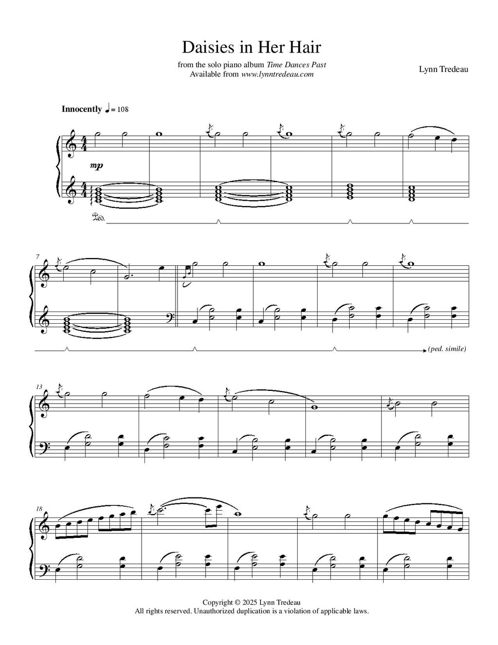 Time Dances Past-Digital Songbook