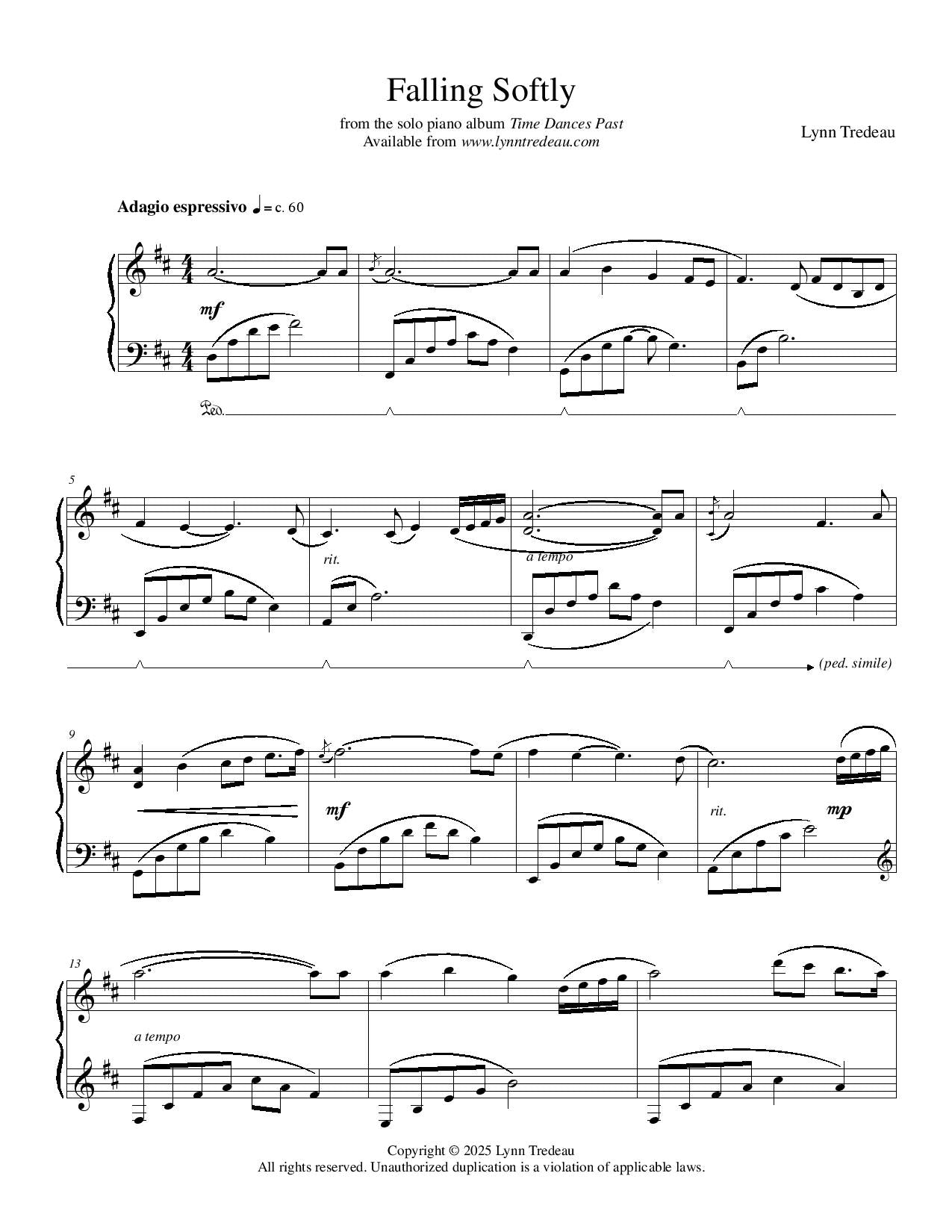 Falling Softly - (PDF Sheet Music)