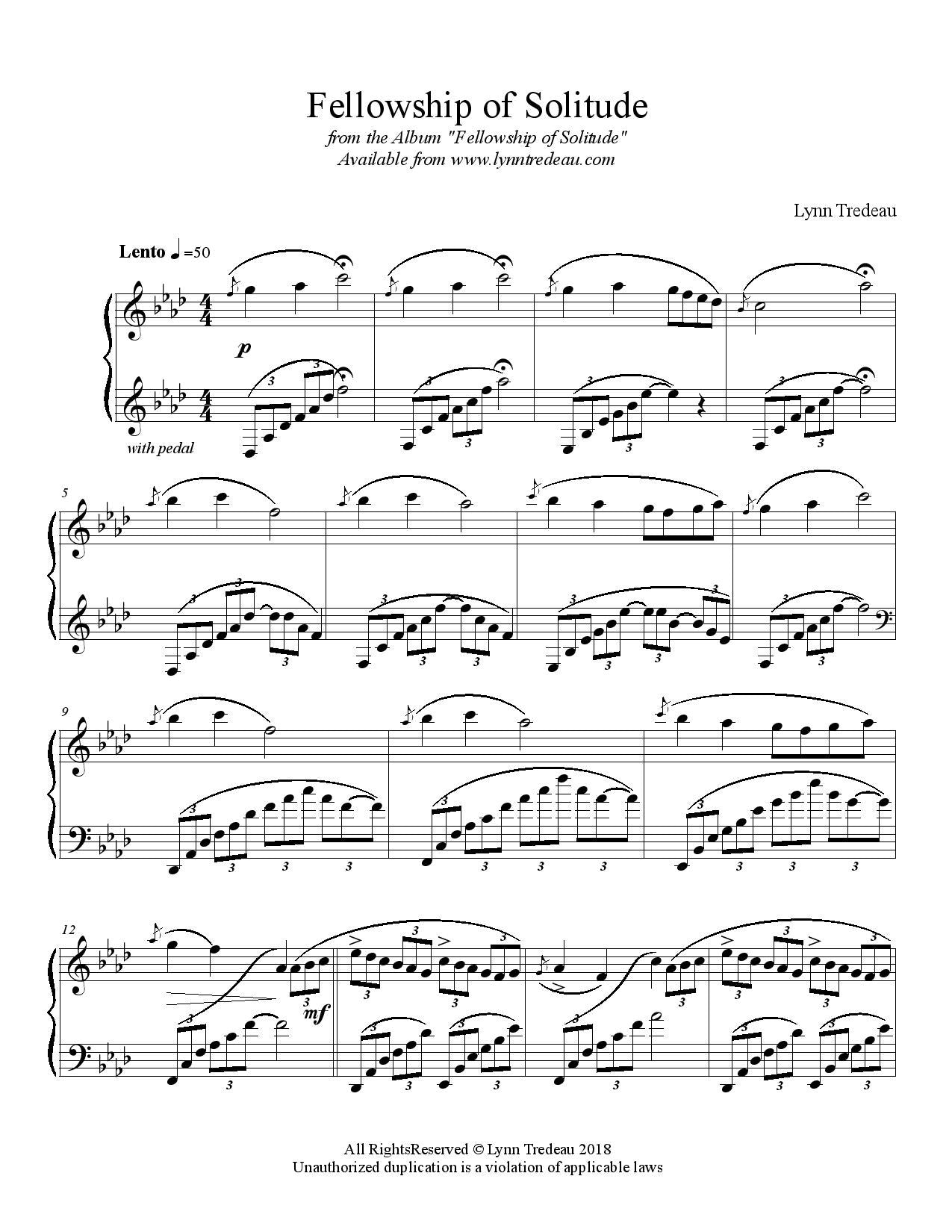 Fellowship of Solitude-Physical Songbook image 1