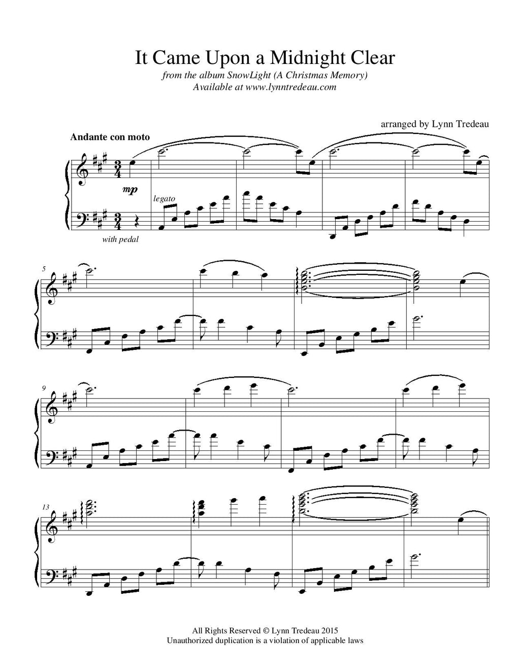 SnowLight (A Christmas Memory)-Physical Song Book image 2