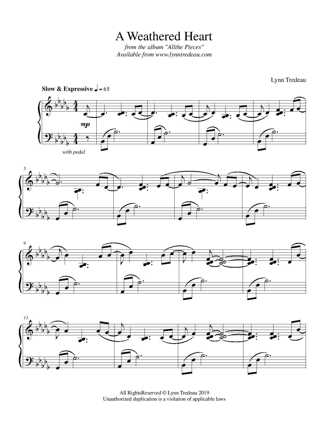 A Weathered Heart - (PDF Sheet Music)
