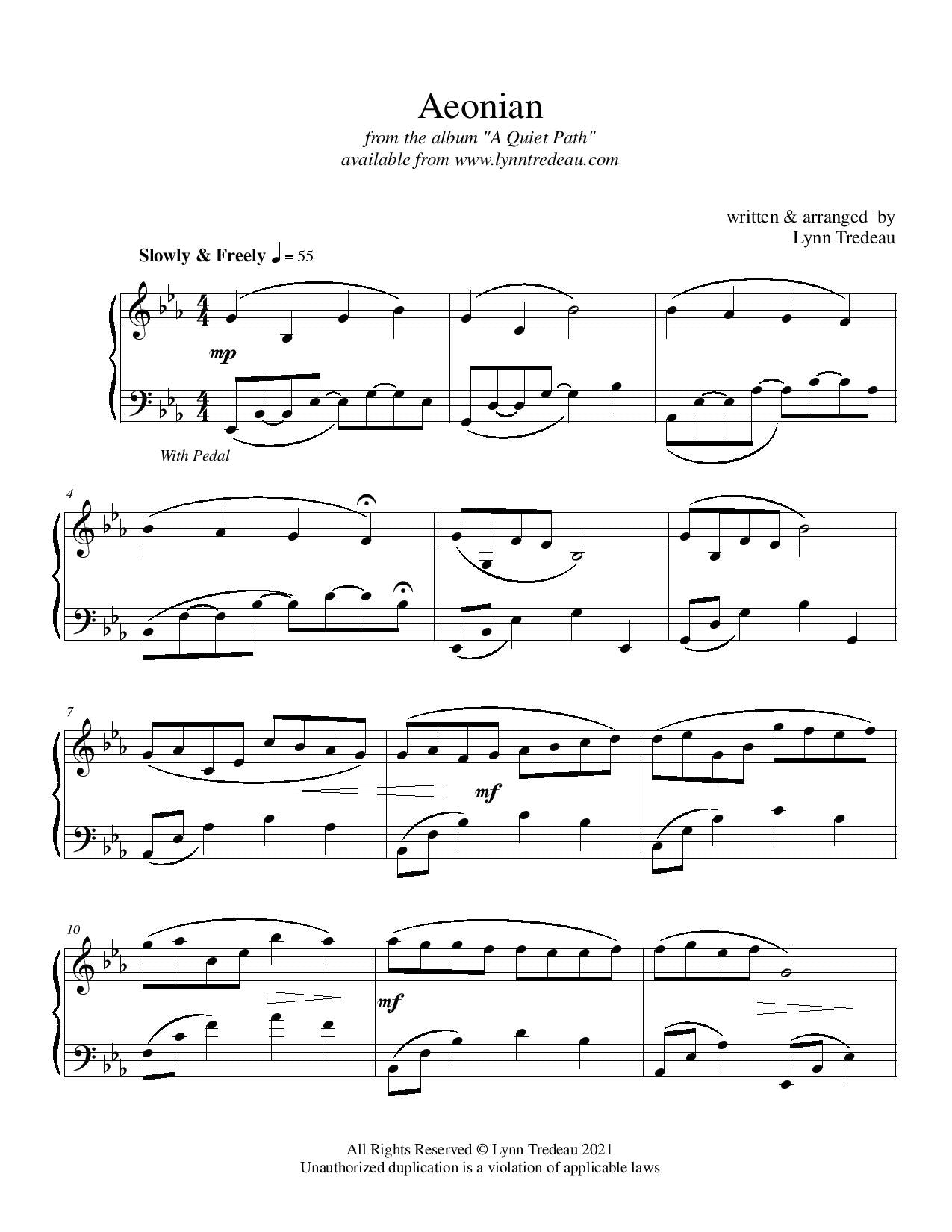 Aeonian - (PDF Sheet Music)