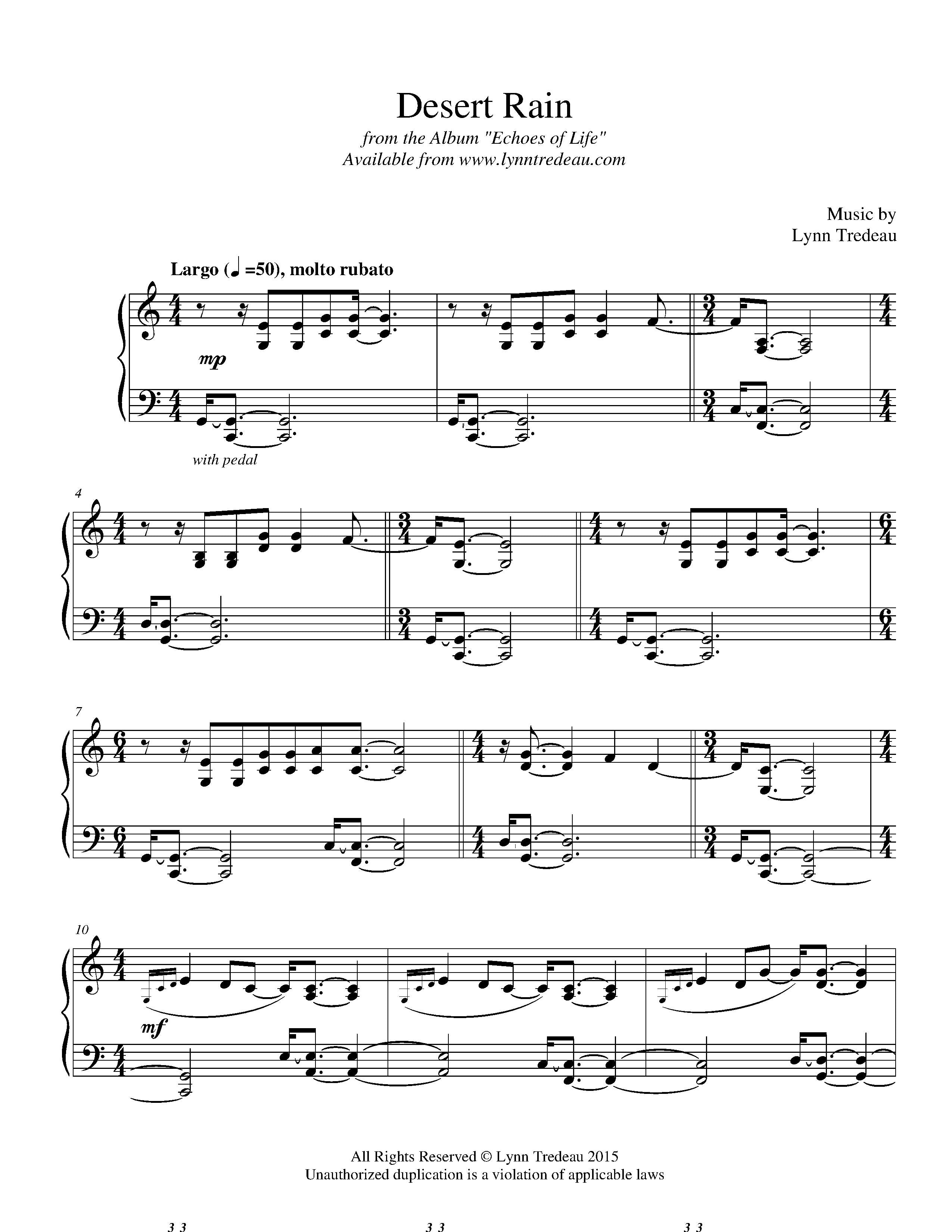 Echoes of Life- Digital Songbook