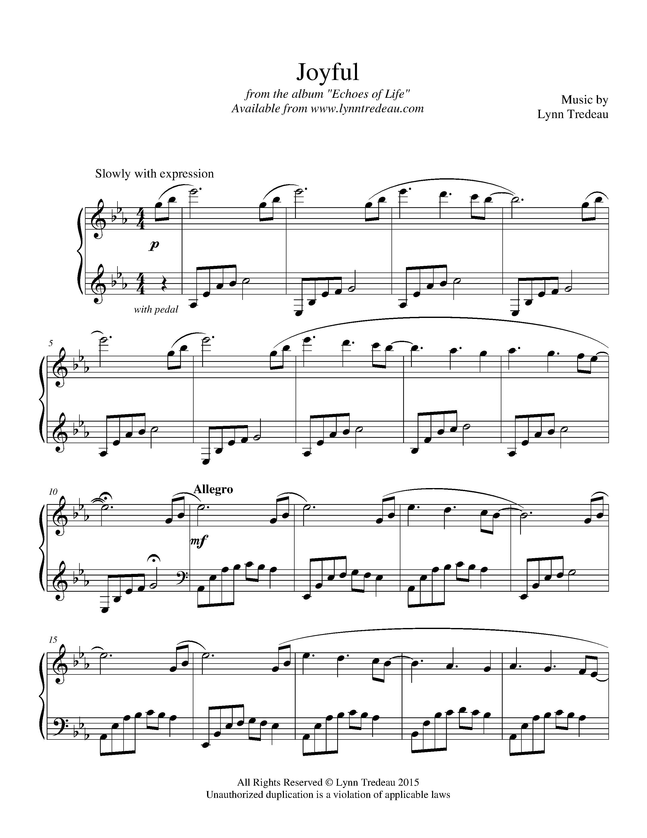 Joyful - (PDF Sheet Music)