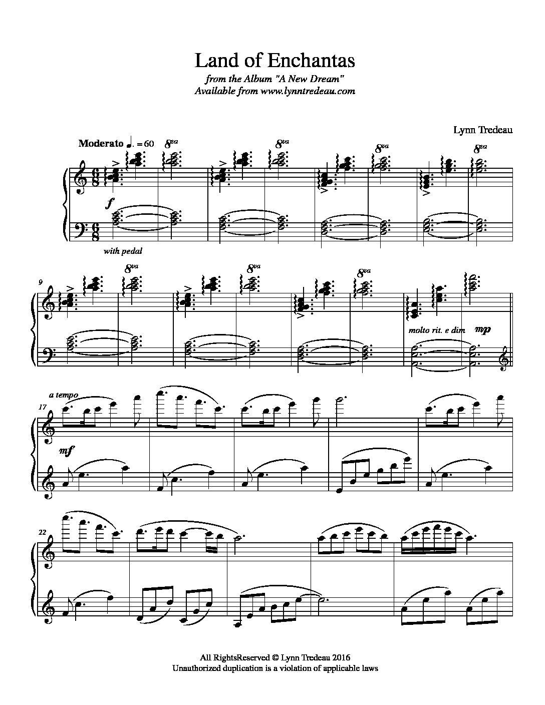 Land of Enchantas - (PDF Sheet Music)