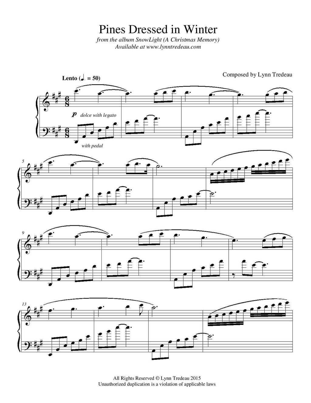 SnowLight (A Christmas Memory)-Physical Songbook