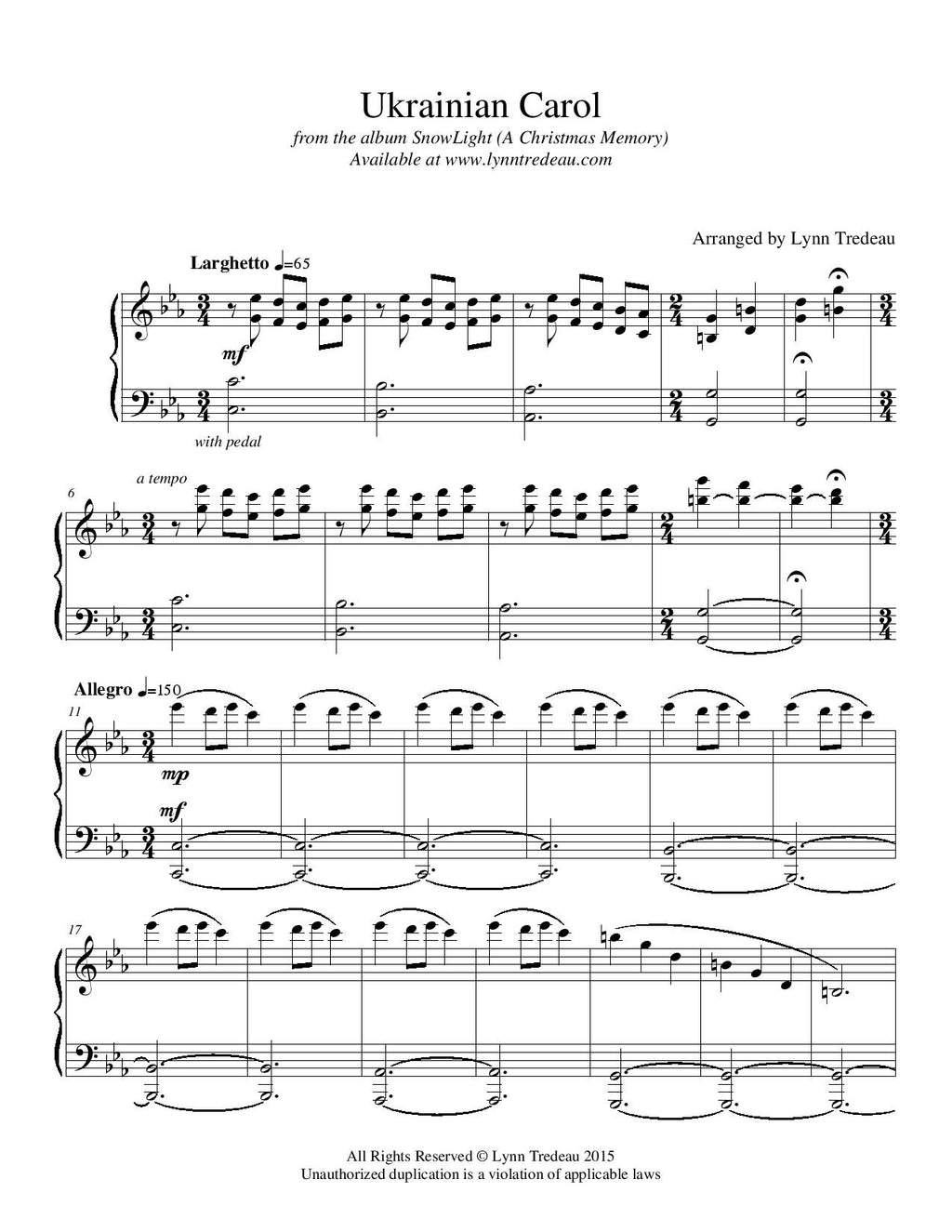 SnowLight (A Christmas Memory)-Physical Songbook