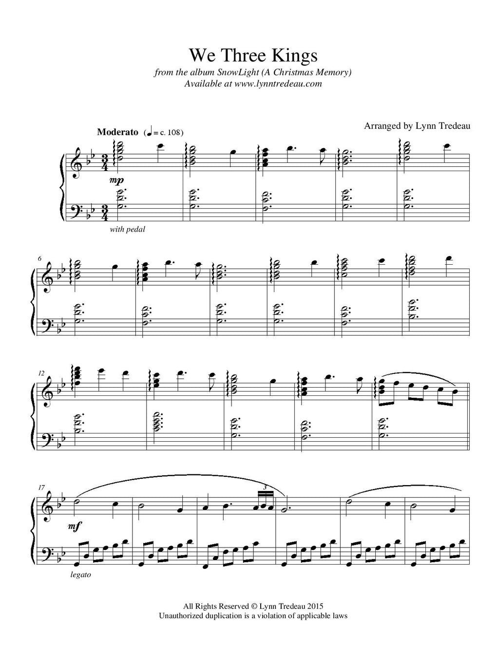 SnowLight (A Christmas Memory)-Physical Songbook