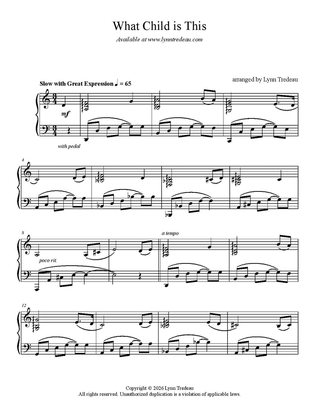 What Child is This - (PDF Sheet Music)
