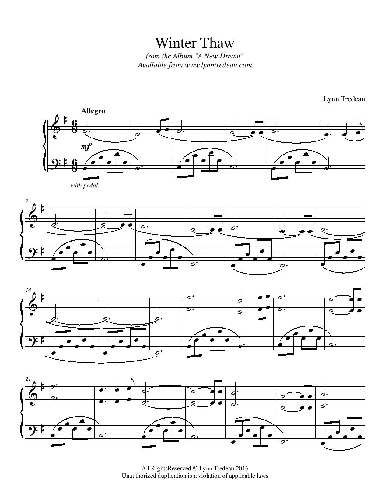 Winter Thaw - (PDF Sheet Music)