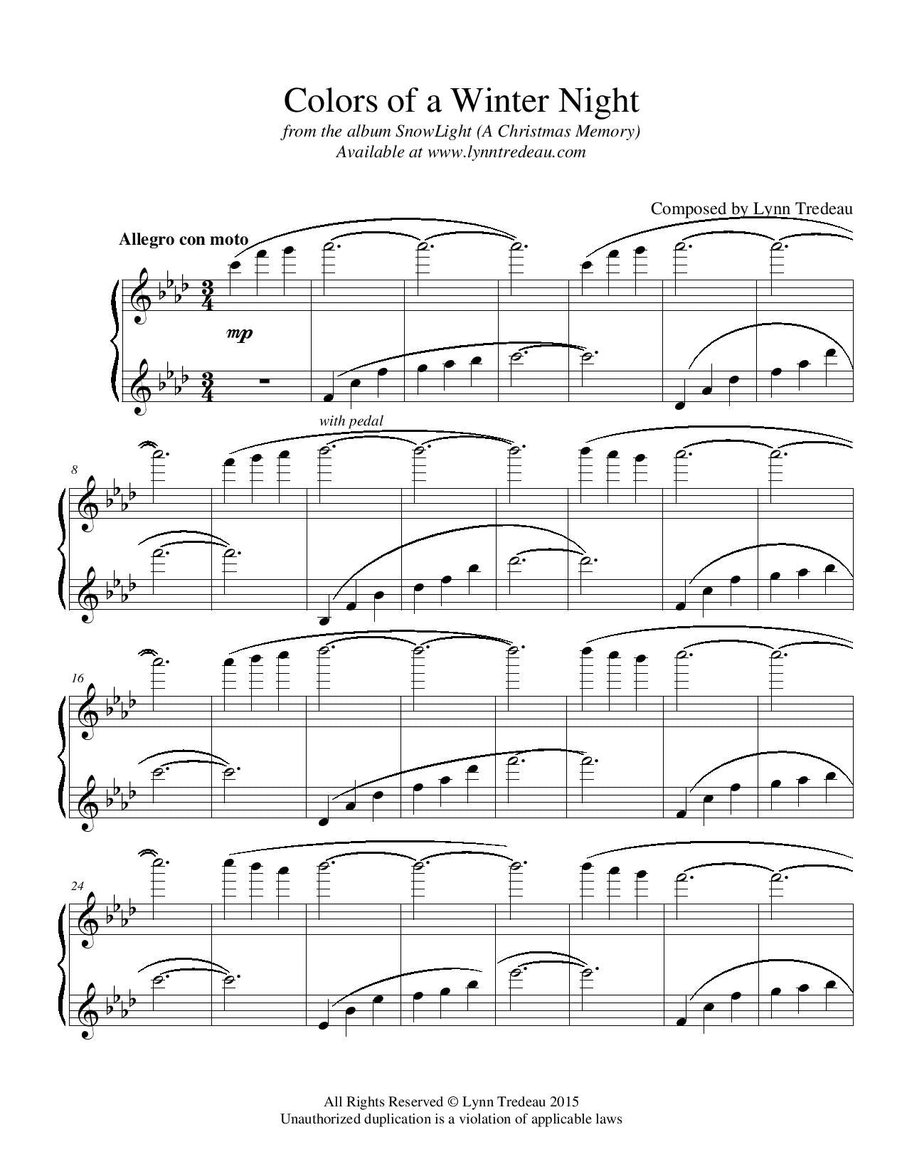 SnowLight (A Christmas Memory)-Physical Song Book image 3